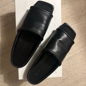 Khaite The Stagg Mule Flat Black Size 8 - NIB